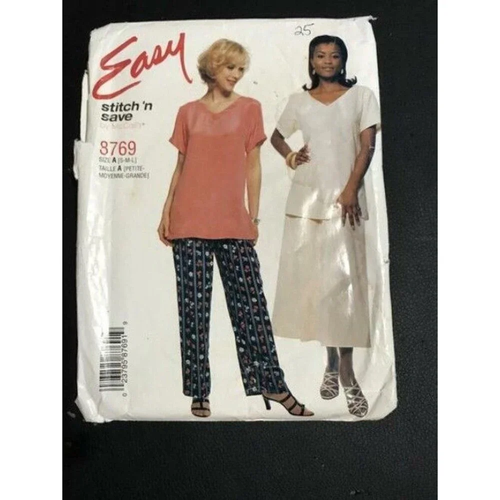 #8769 McCalls skirt top pants Separates sewing pattern S-L